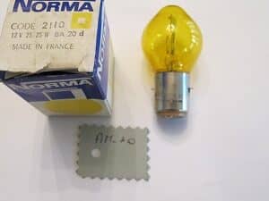 Ampoule jaune 12V 25/25 W