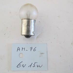 Ampoule blanche 6 V, 15 W, BA15S