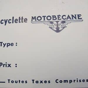 Lot 10 affichettes tarif vélo