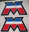 Paire "M" Tricolore 115 x 215 mm