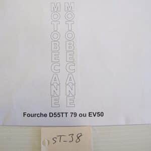 Jeu autocollants de fourche D55, 50 EV