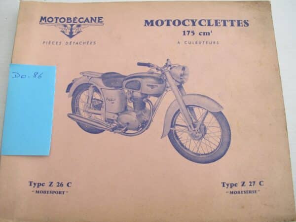 Liste des pièces détachées Z 26 C, Z 27 C